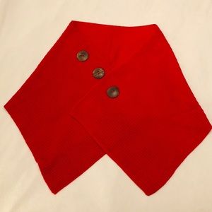 🧣 IZIA Cozy Red Shawl Scarf Wrap Button-Close
